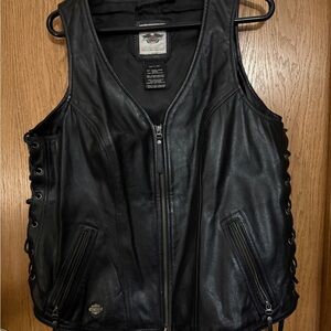 Harley-Davidson Black Leather Biker Vest